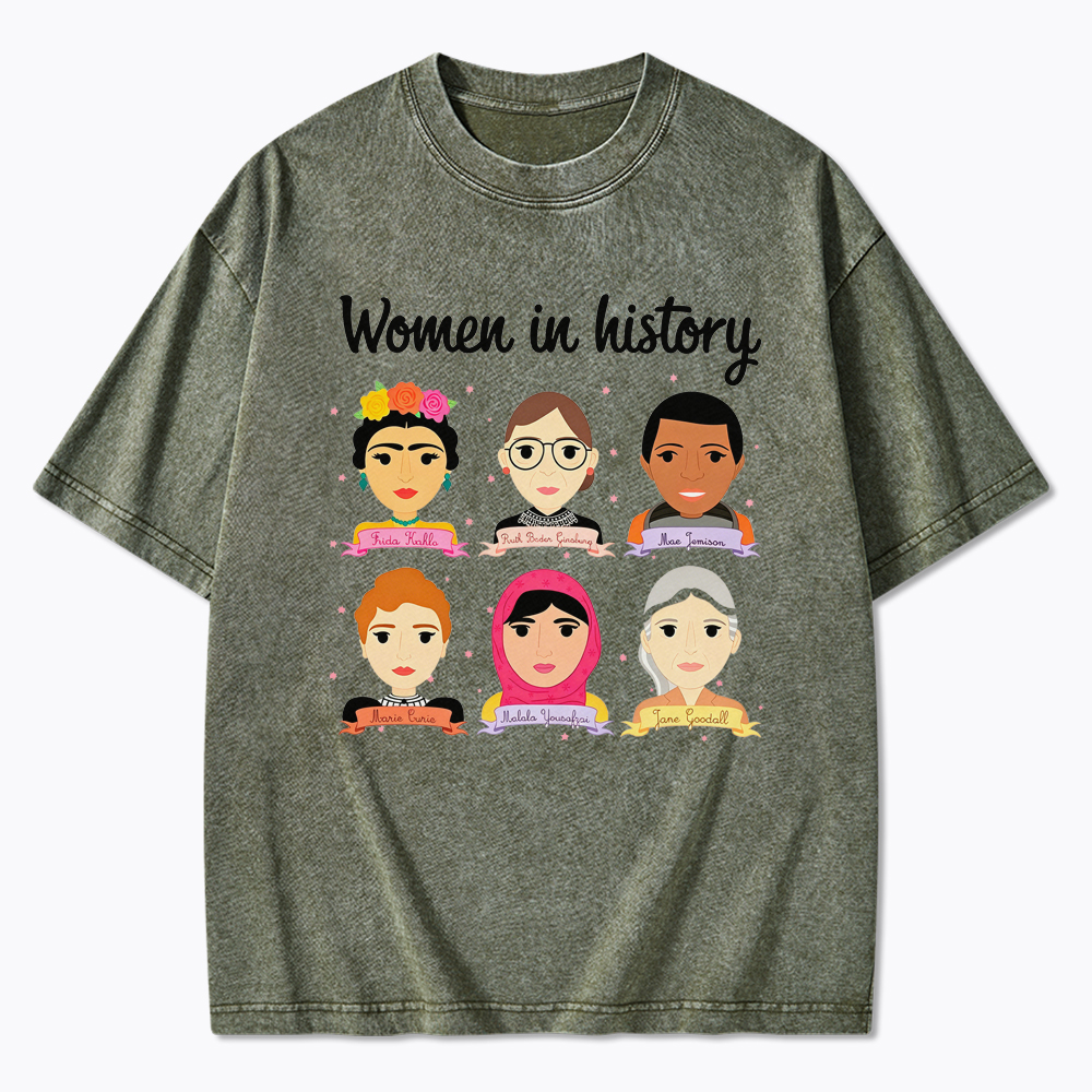 Women In History Washed T-Shirt
