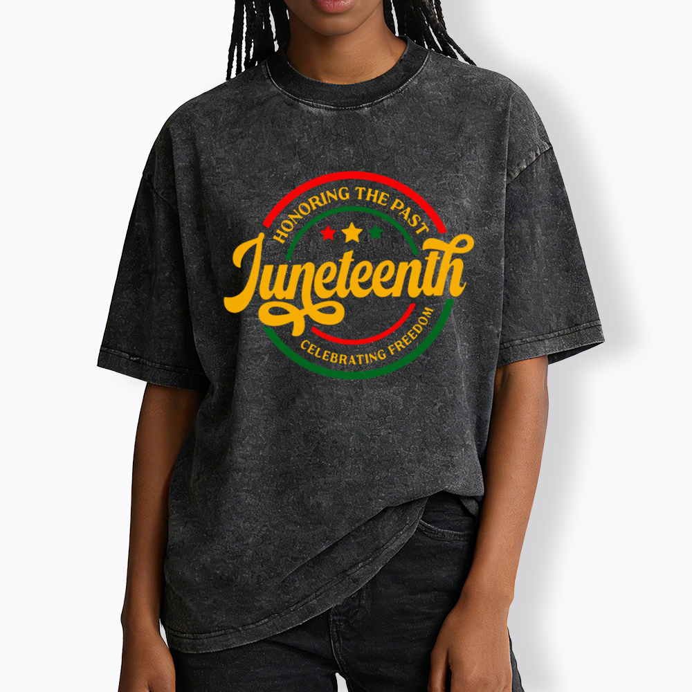 Honoring The Past Celebrating Freedom Washed T-Shirt