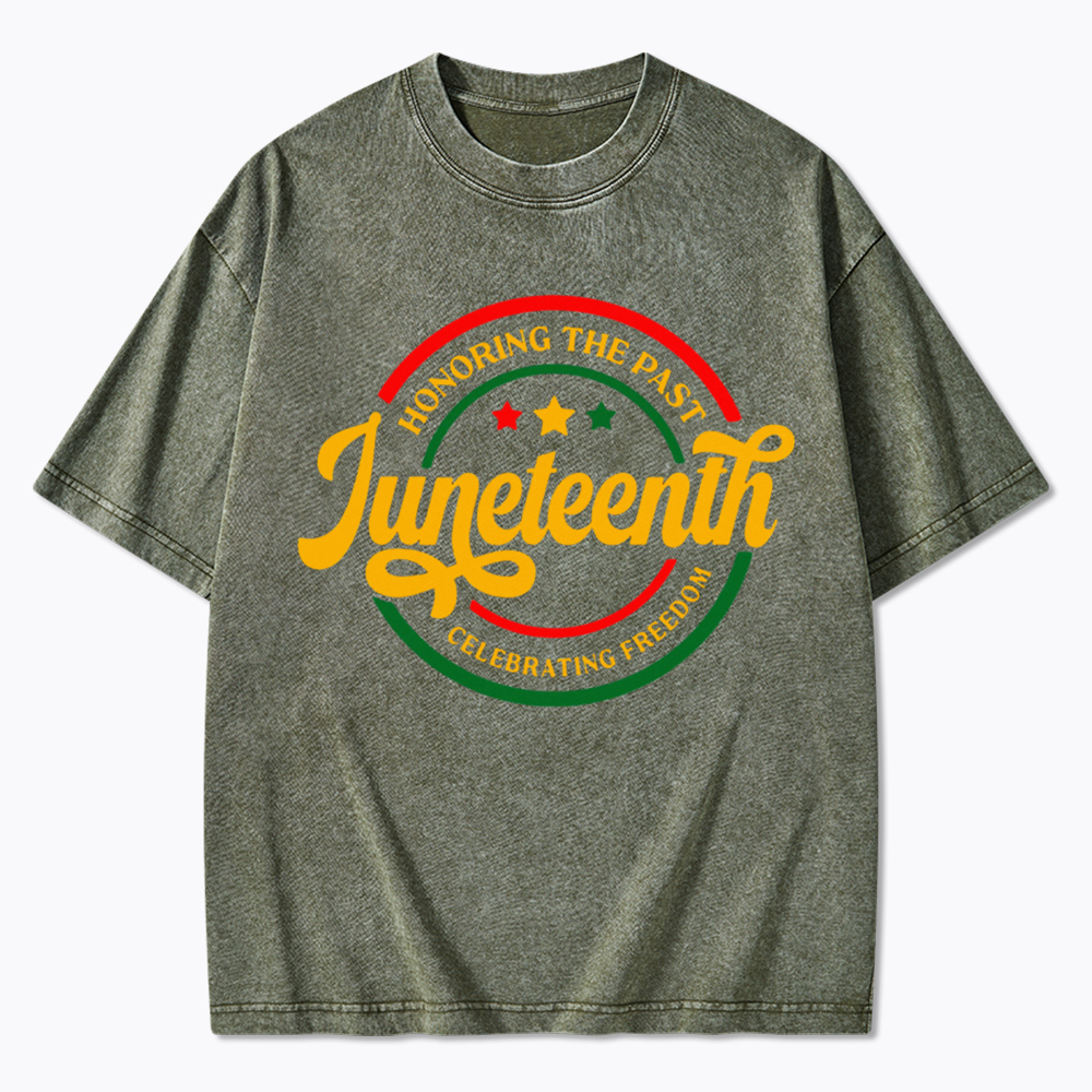 Honoring The Past Celebrating Freedom Washed T-Shirt