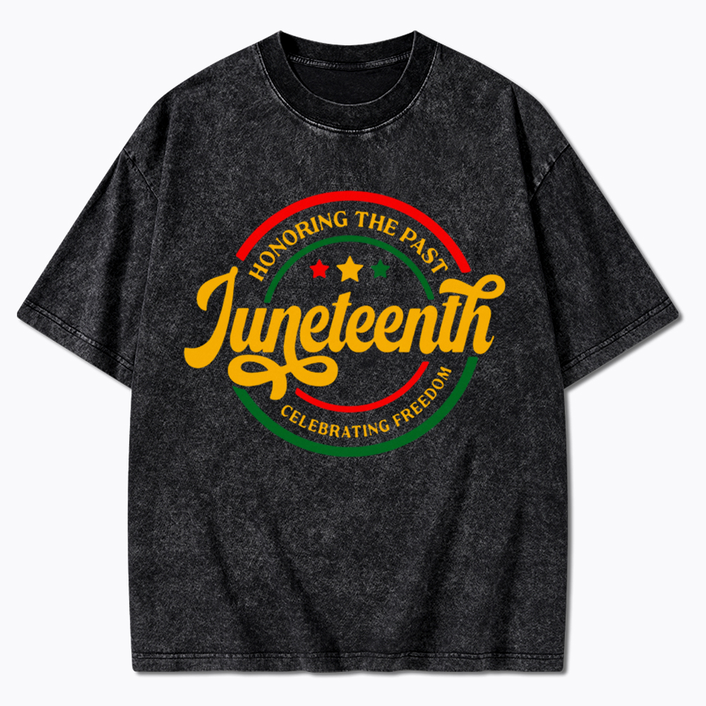Honoring The Past Celebrating Freedom Washed T-Shirt