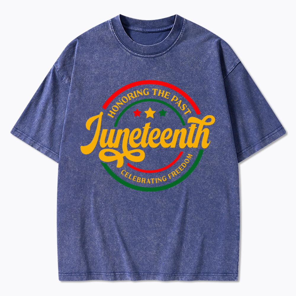 Honoring The Past Celebrating Freedom Washed T-Shirt