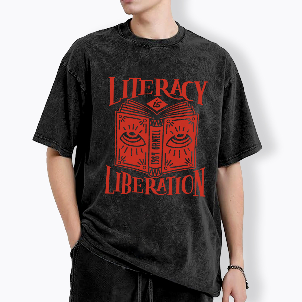 Literacy is Liberation Washed T-Shirt