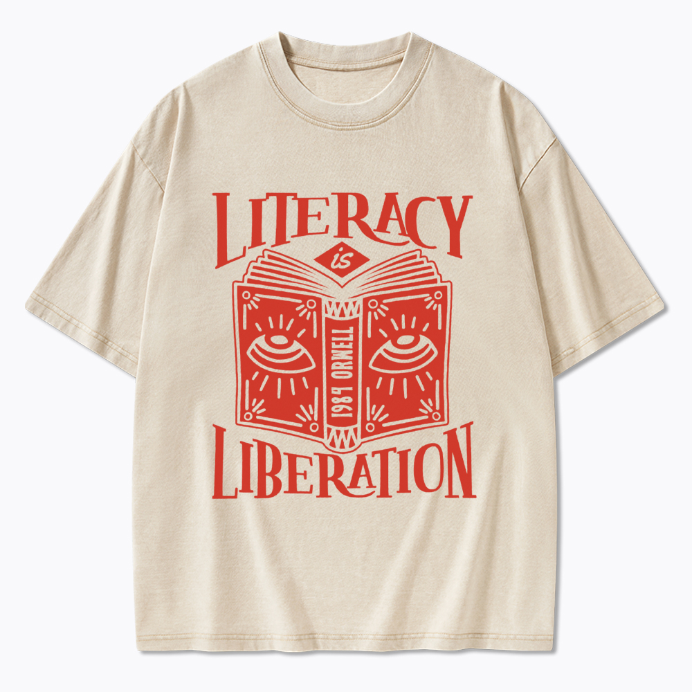 Literacy is Liberation Washed T-Shirt