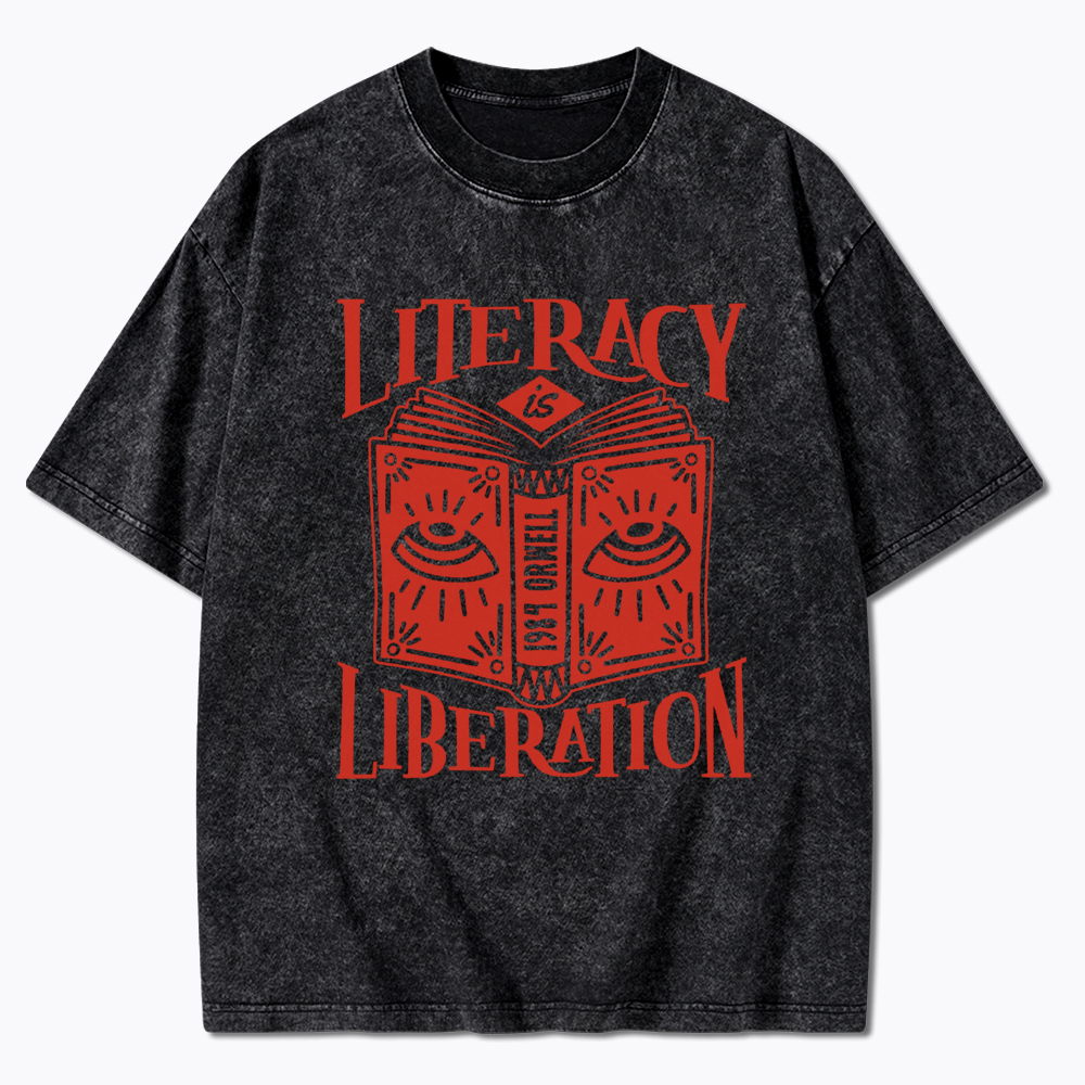 Literacy is Liberation Washed T-Shirt