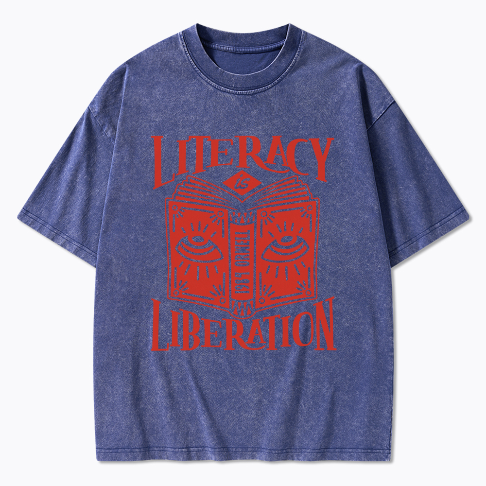 Literacy is Liberation Washed T-Shirt