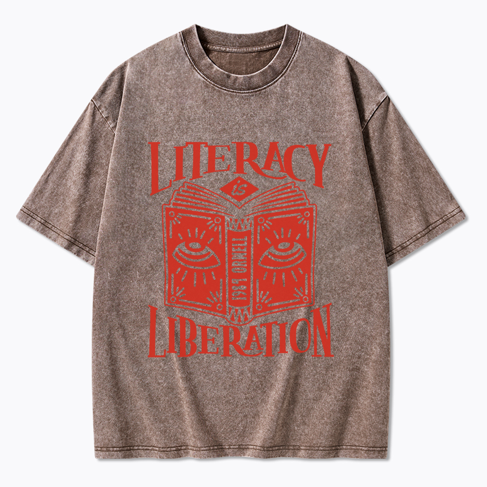 Literacy is Liberation Washed T-Shirt