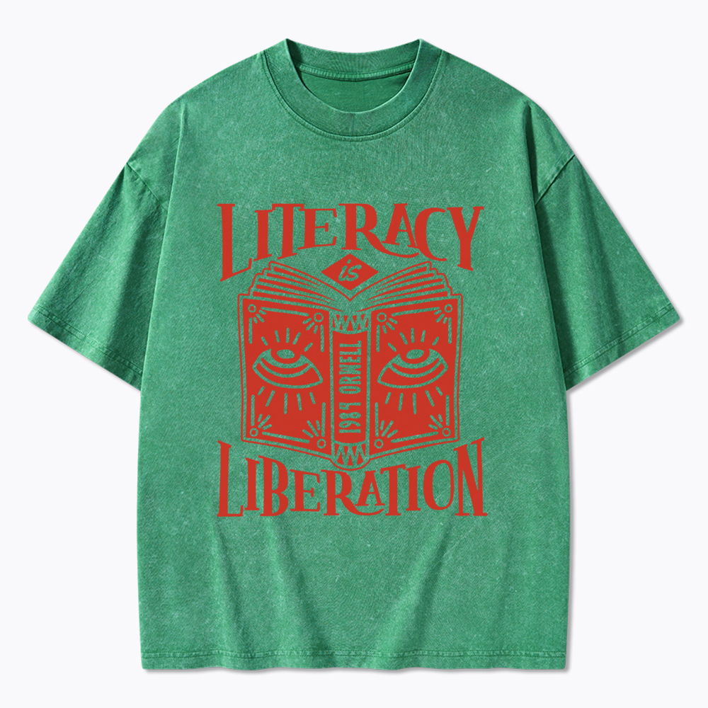 Literacy is Liberation Washed T-Shirt
