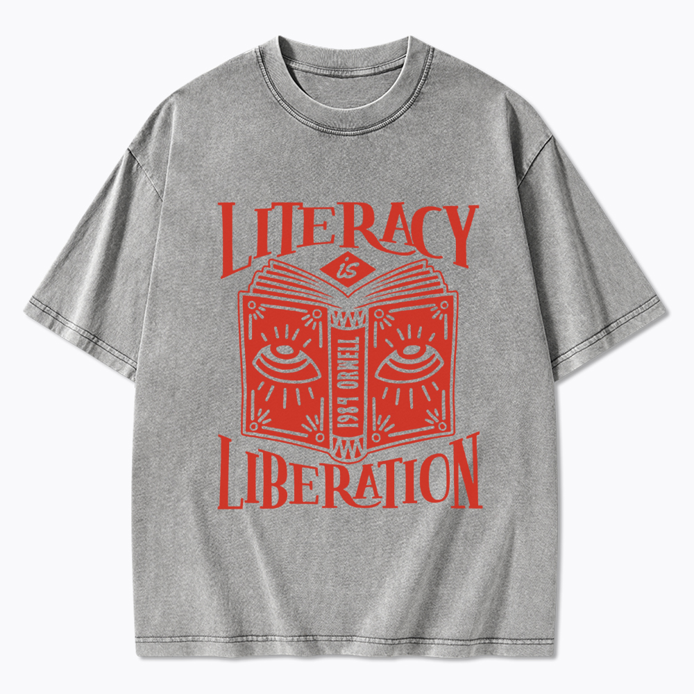 Literacy is Liberation Washed T-Shirt