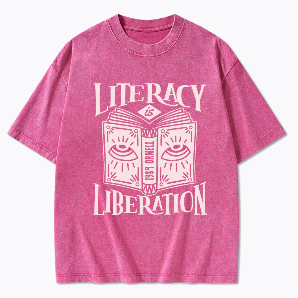 Literacy is Liberation Washed T-Shirt