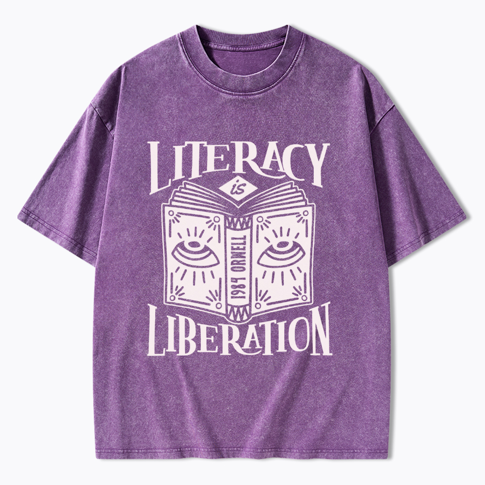 Literacy is Liberation Washed T-Shirt