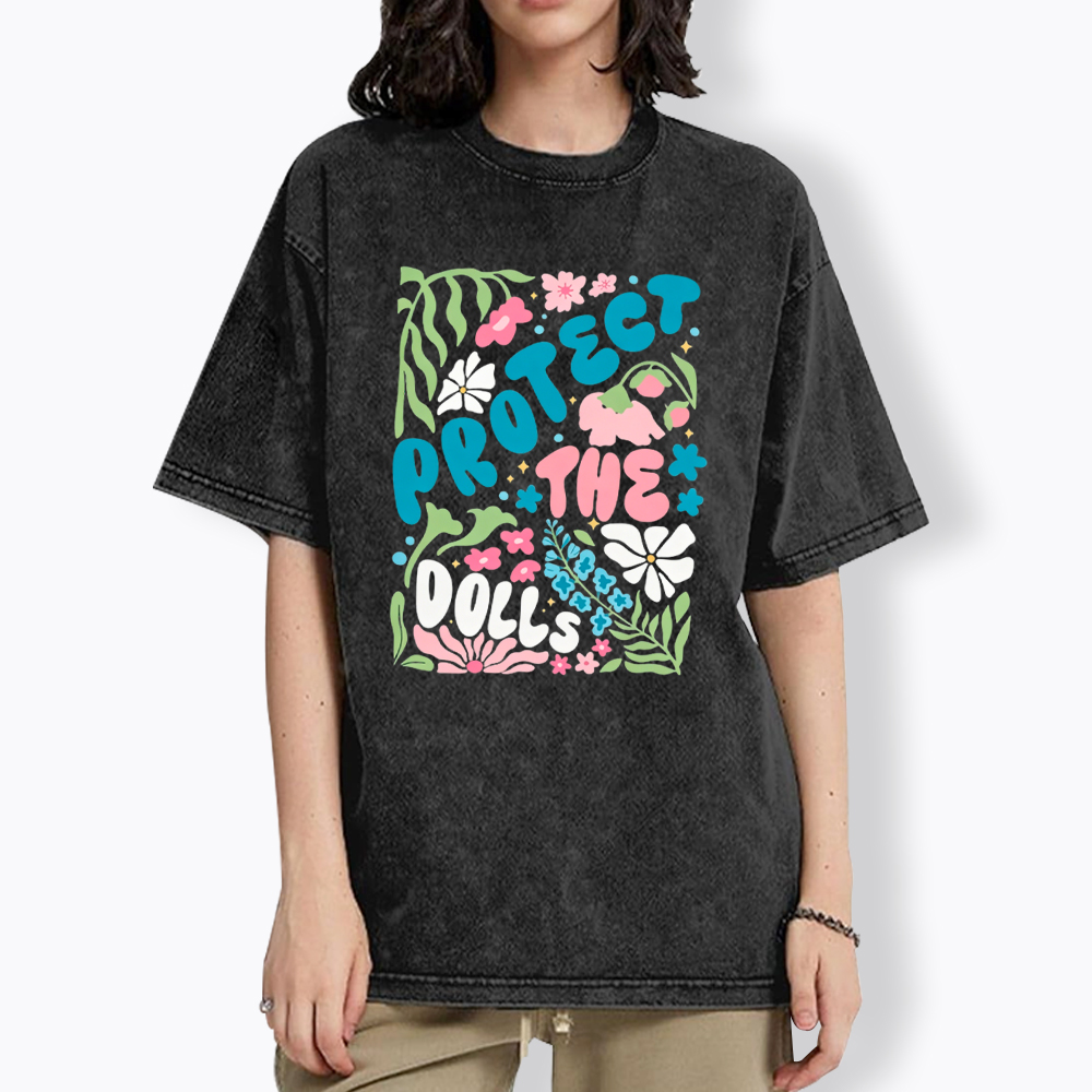 Protect The Dolls Trans Rights Washed T-Shirt