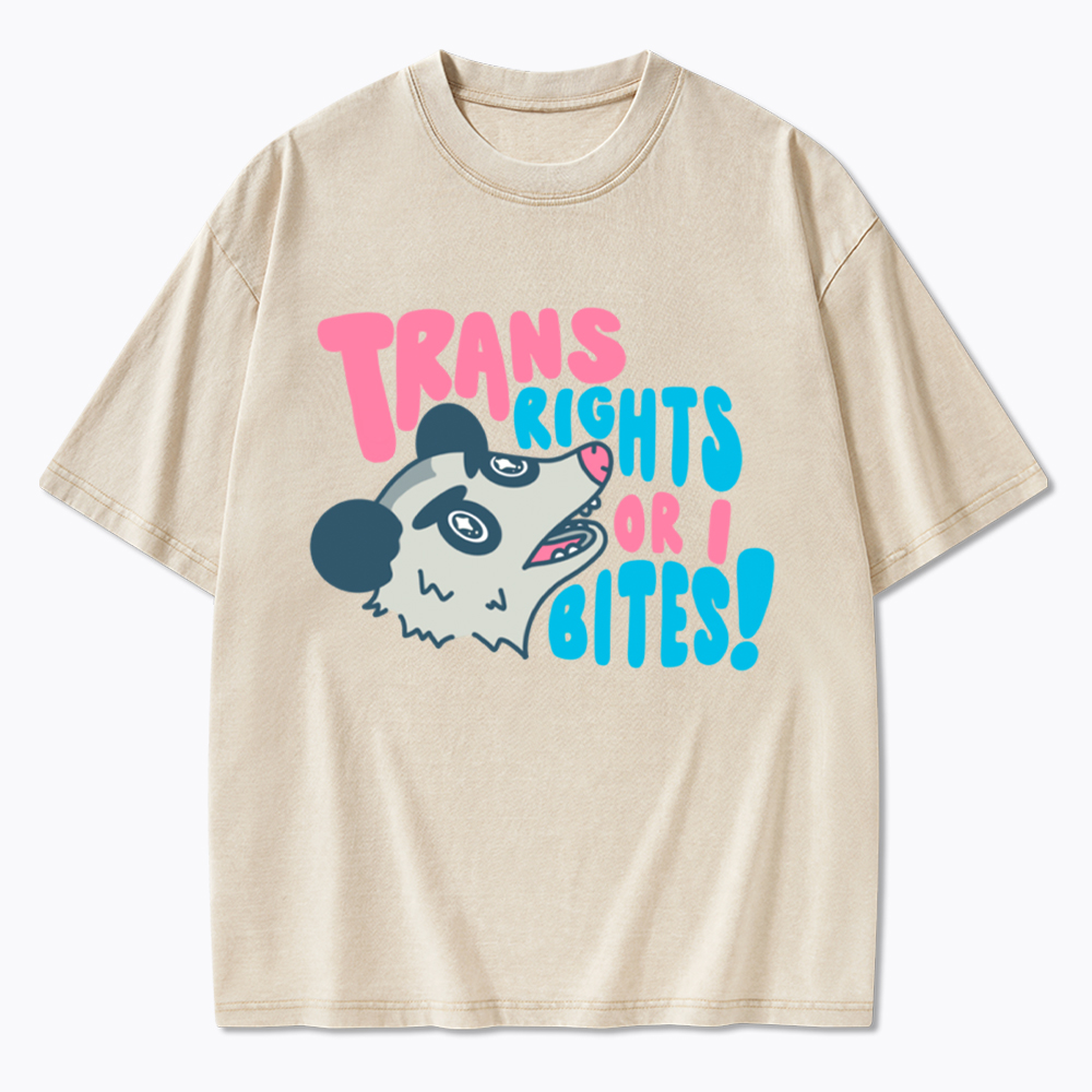 Trans Rights or I Bites Washed T-Shirt