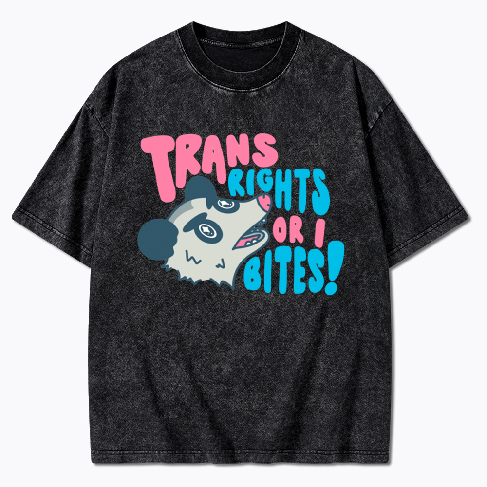 Trans Rights or I Bites Washed T-Shirt