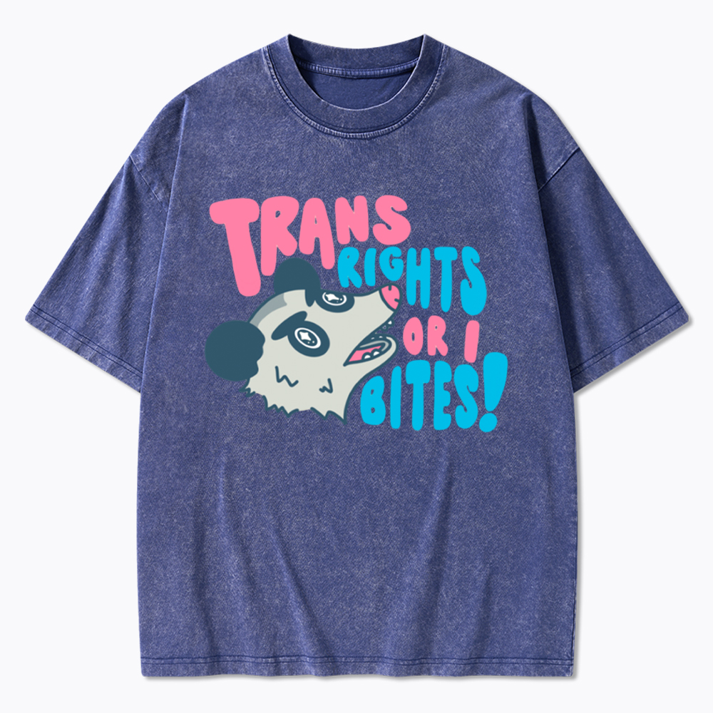 Trans Rights or I Bites Washed T-Shirt