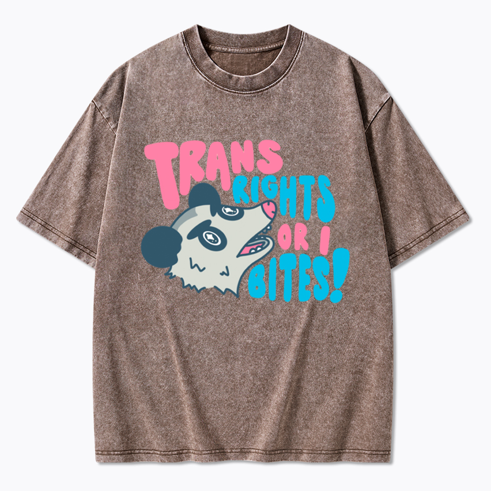 Trans Rights or I Bites Washed T-Shirt