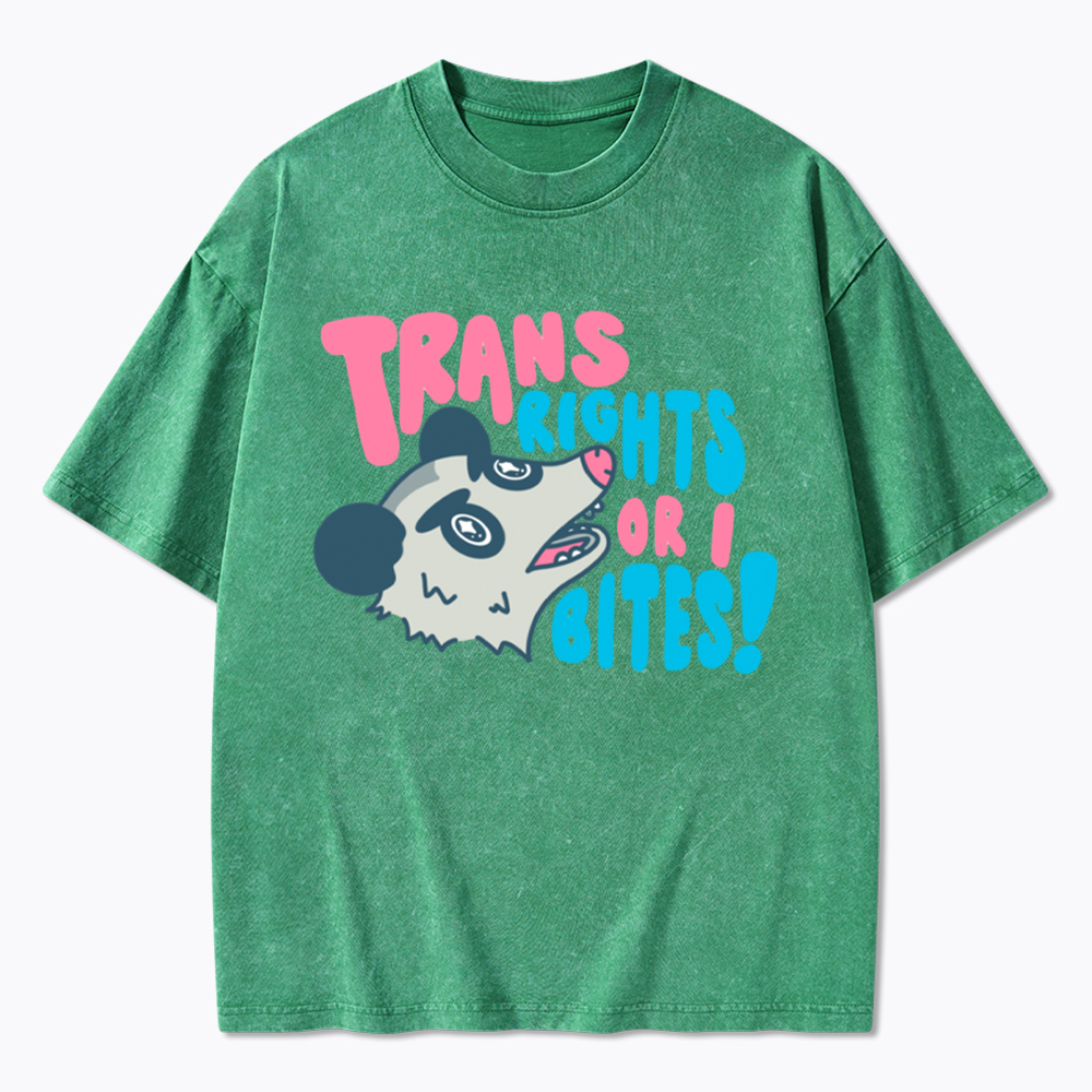 Trans Rights or I Bites Washed T-Shirt