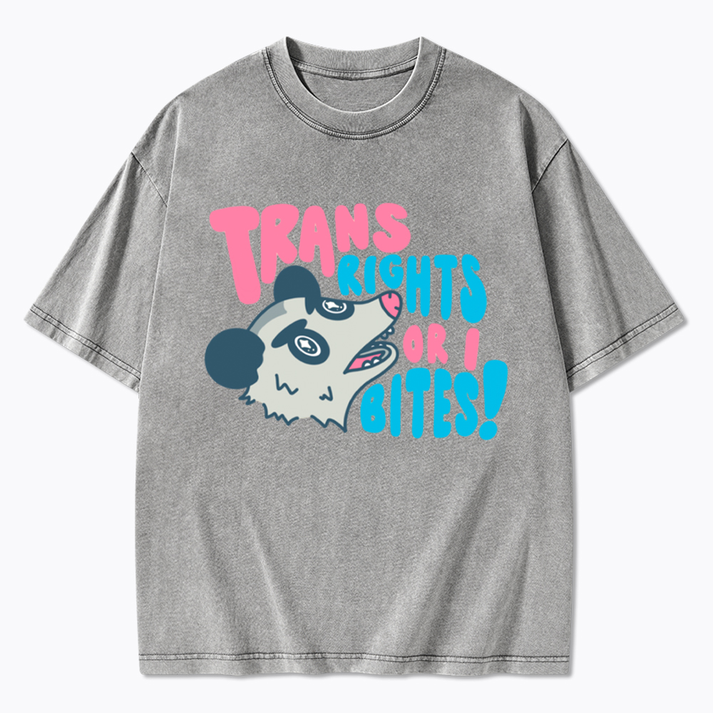 Trans Rights or I Bites Washed T-Shirt