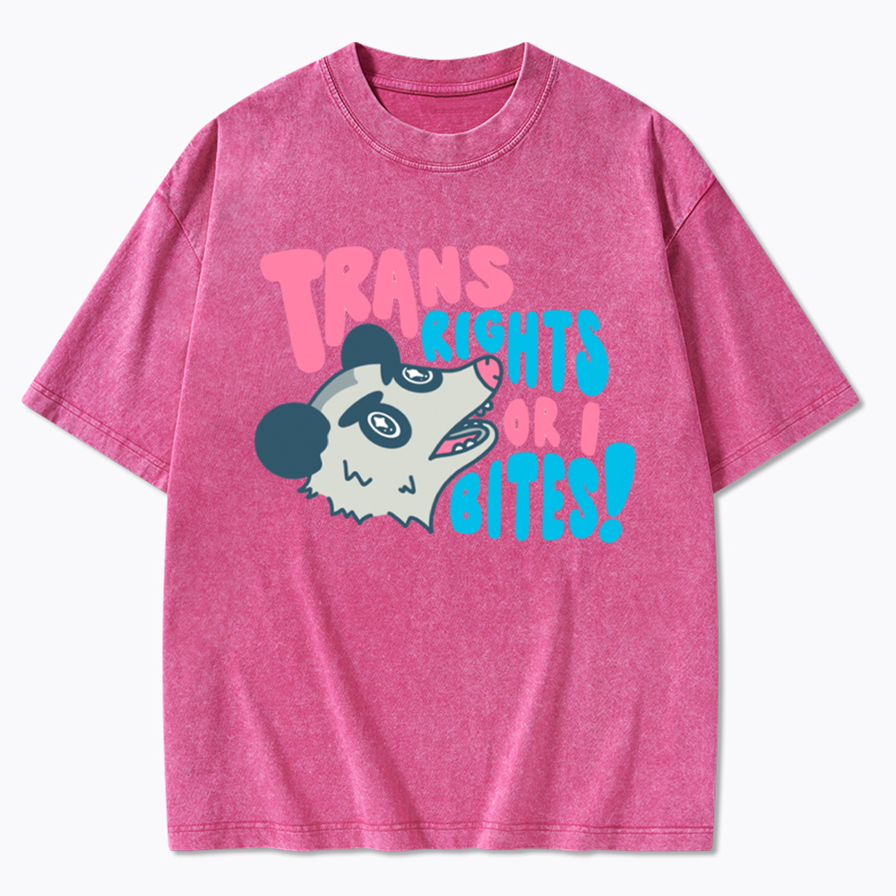 Trans Rights or I Bites Washed T-Shirt