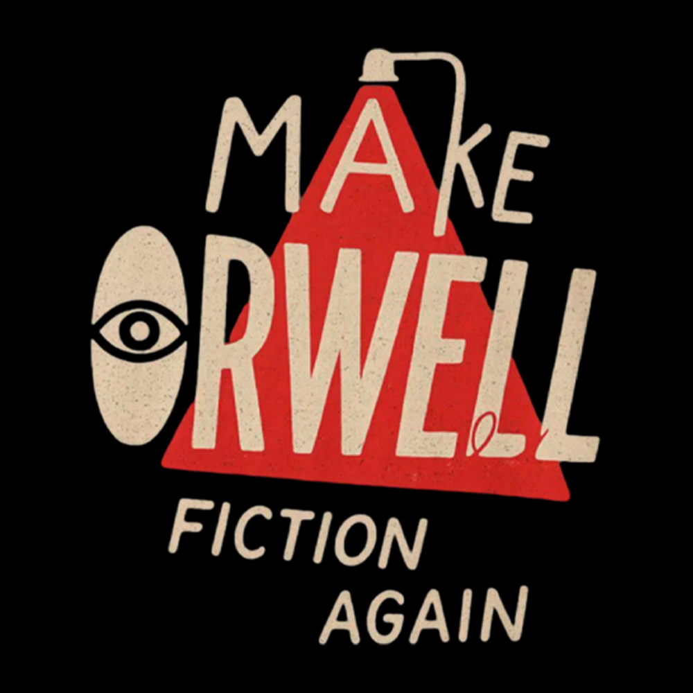 Make Orwell Fiction Again Book Lover Washed T-Shirt