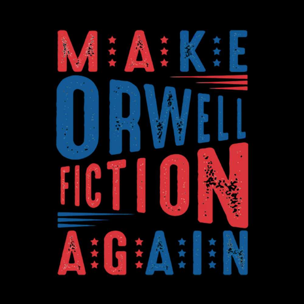 Make Orwell Fiction Again 1984 Book Washed T-Shirt