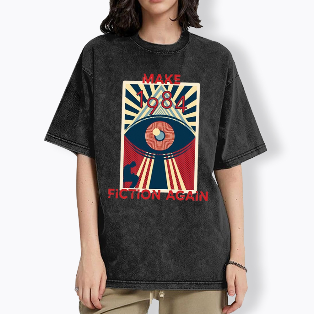 Make 1984 Fiction Again Washed T-Shirt