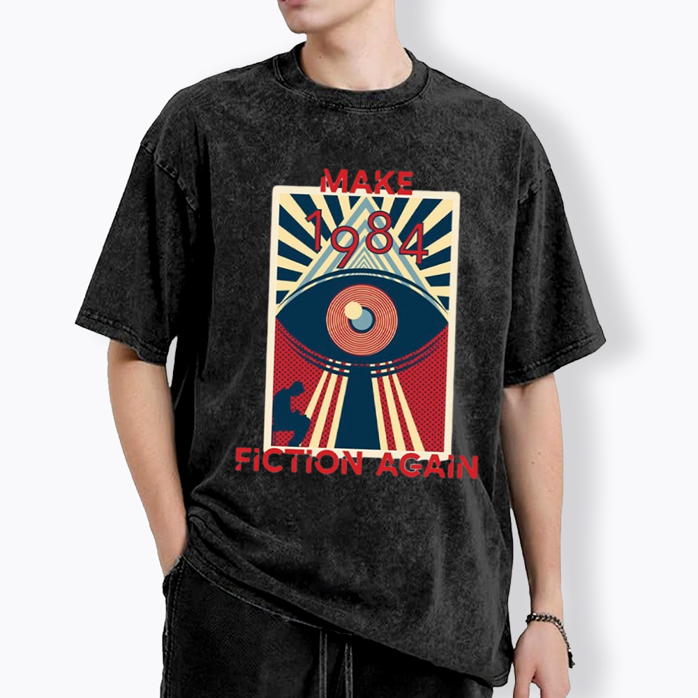 Make 1984 Fiction Again Washed T-Shirt
