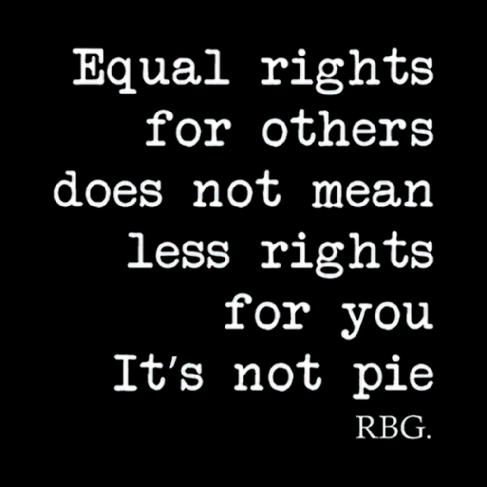 RBG Equal Rights Not Pie Feminist Literary Washed T-Shirt