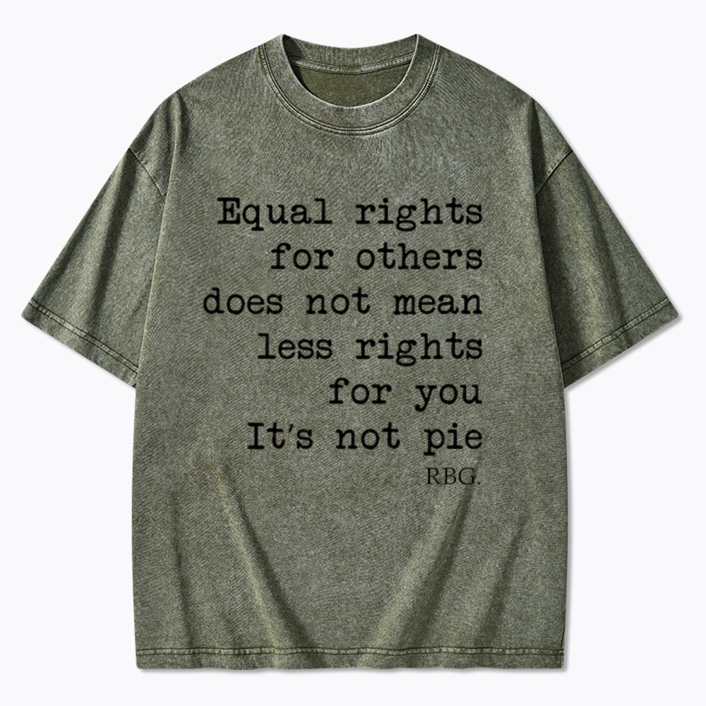 RBG Equal Rights Not Pie Feminist Literary Washed T-Shirt