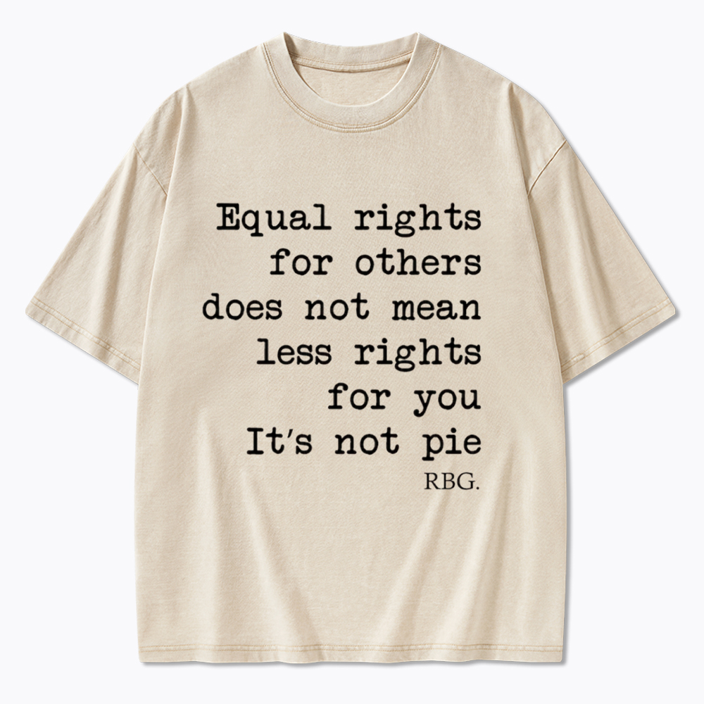 RBG Equal Rights Not Pie Feminist Literary Washed T-Shirt