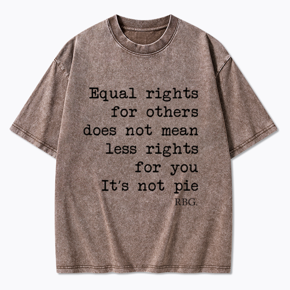 RBG Equal Rights Not Pie Feminist Literary Washed T-Shirt