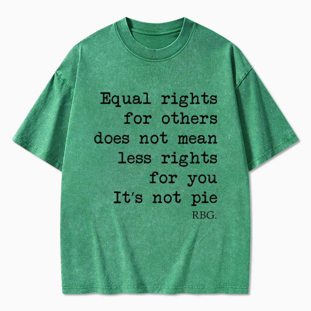 RBG Equal Rights Not Pie Feminist Literary Washed T-Shirt