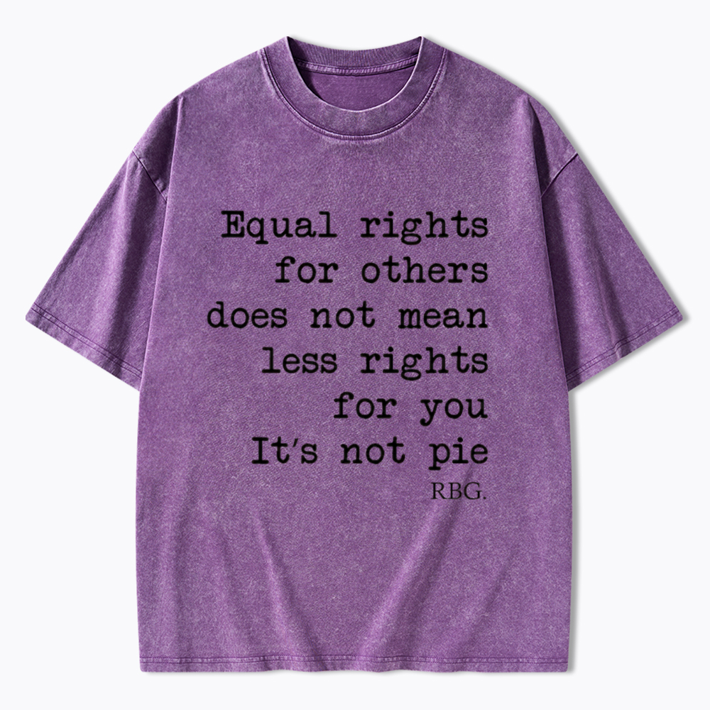 RBG Equal Rights Not Pie Feminist Literary Washed T-Shirt
