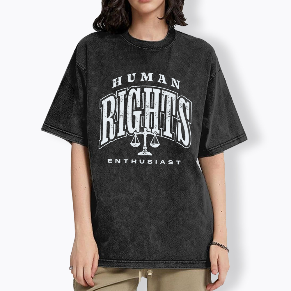 Social Justice Human Rights Washed T-Shirt