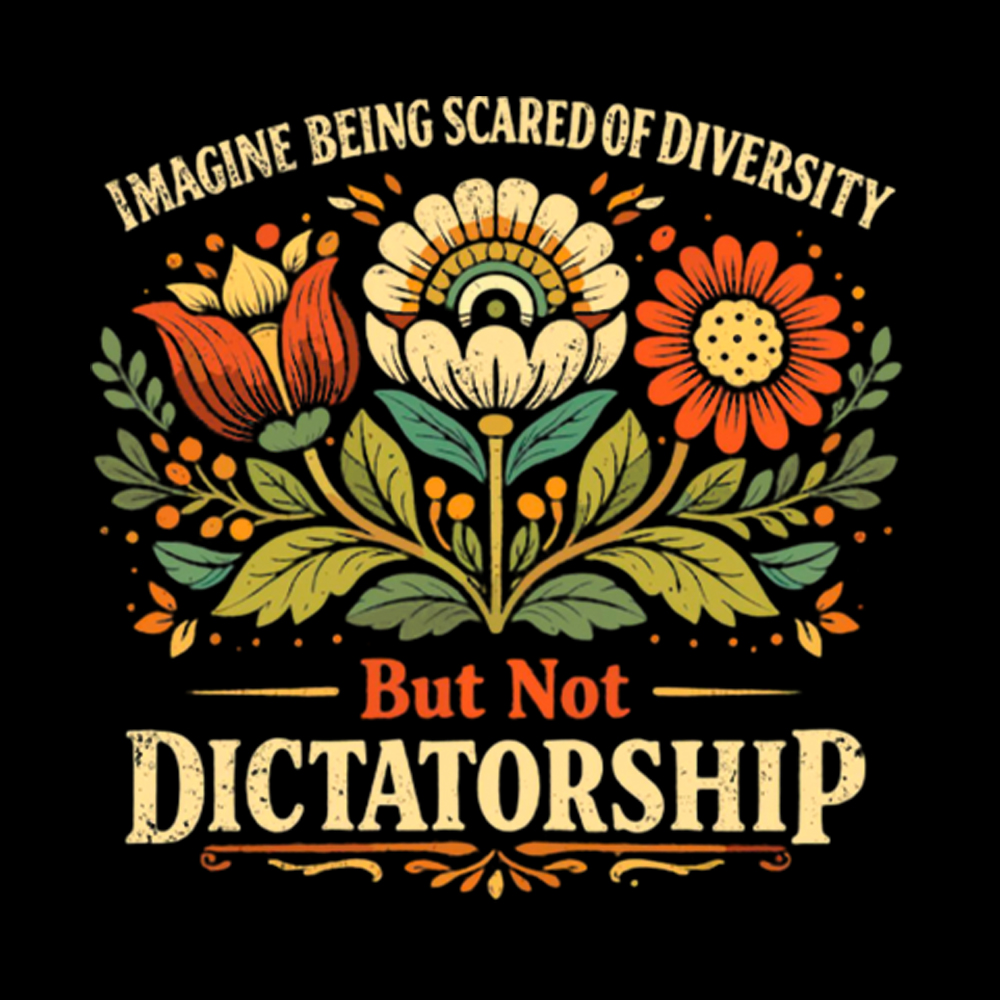 Imagine Being Scared Of Diversity But Not Dictatorship Washed T-Shirt