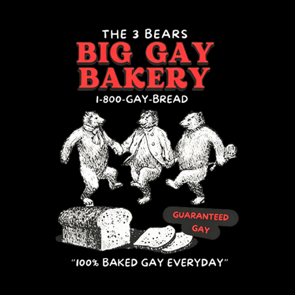 3 Bears Big Gay Bakery Washed T-Shirt