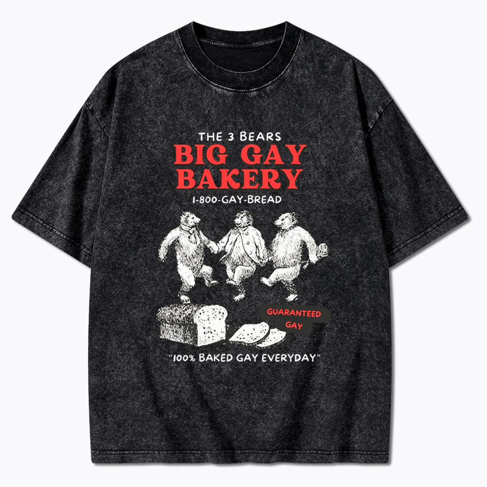 3 Bears Big Gay Bakery Washed T-Shirt