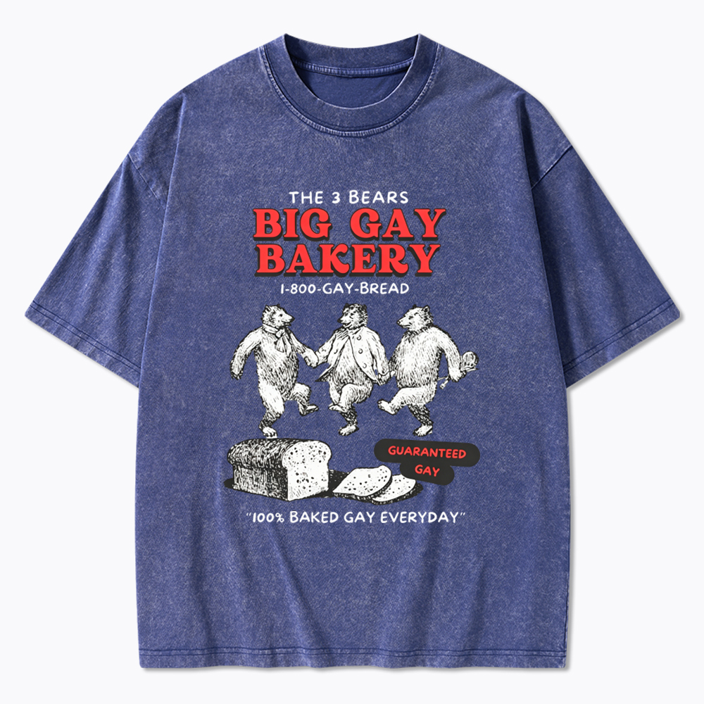 3 Bears Big Gay Bakery Washed T-Shirt
