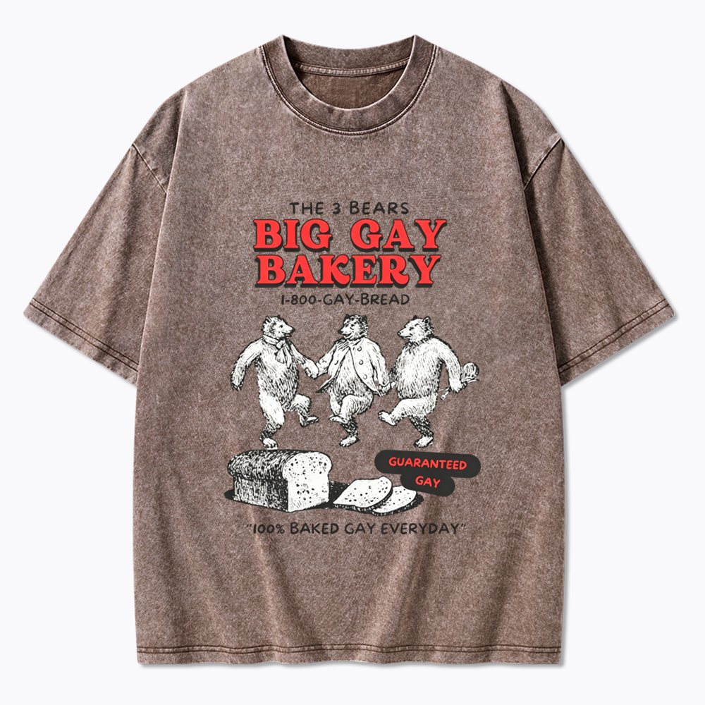 3 Bears Big Gay Bakery Washed T-Shirt