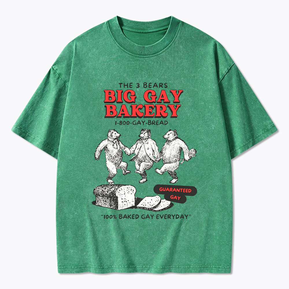 3 Bears Big Gay Bakery Washed T-Shirt