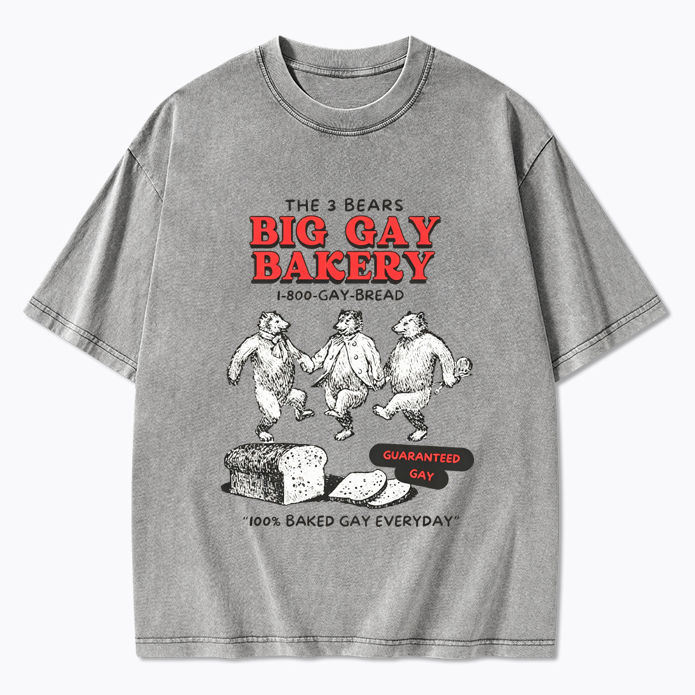 3 Bears Big Gay Bakery Washed T-Shirt