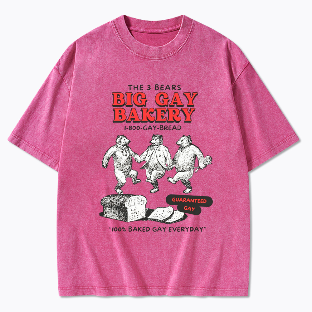 3 Bears Big Gay Bakery Washed T-Shirt