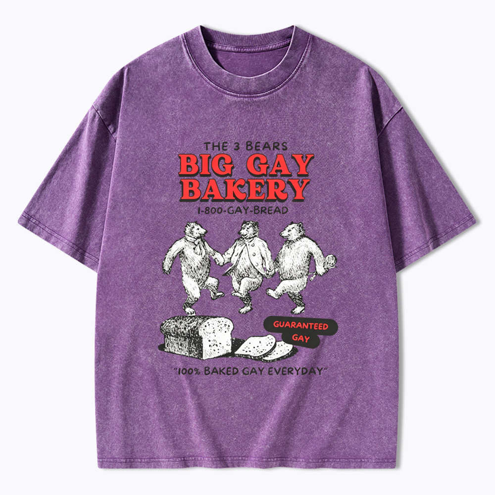 3 Bears Big Gay Bakery Washed T-Shirt