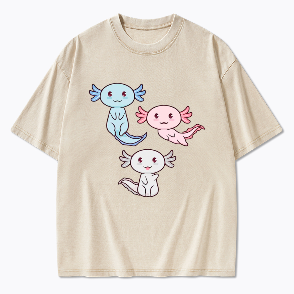 Axolotl Trans Pride Washed T-Shirt