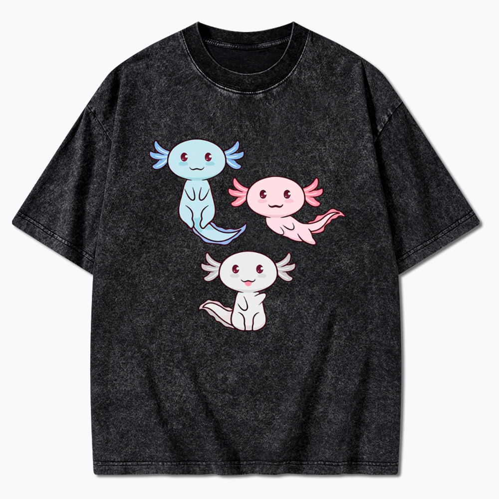Axolotl Trans Pride Washed T-Shirt