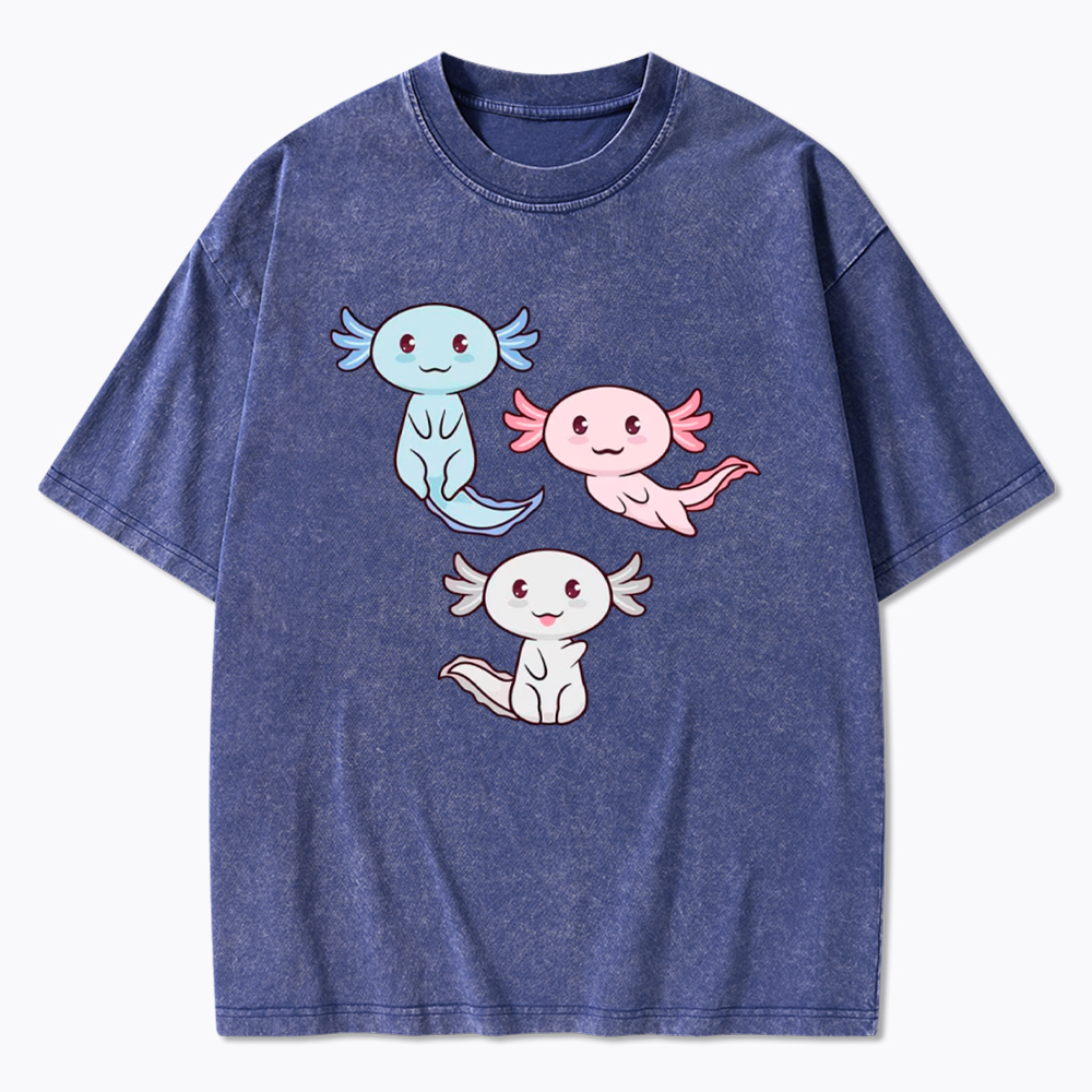 Axolotl Trans Pride Washed T-Shirt