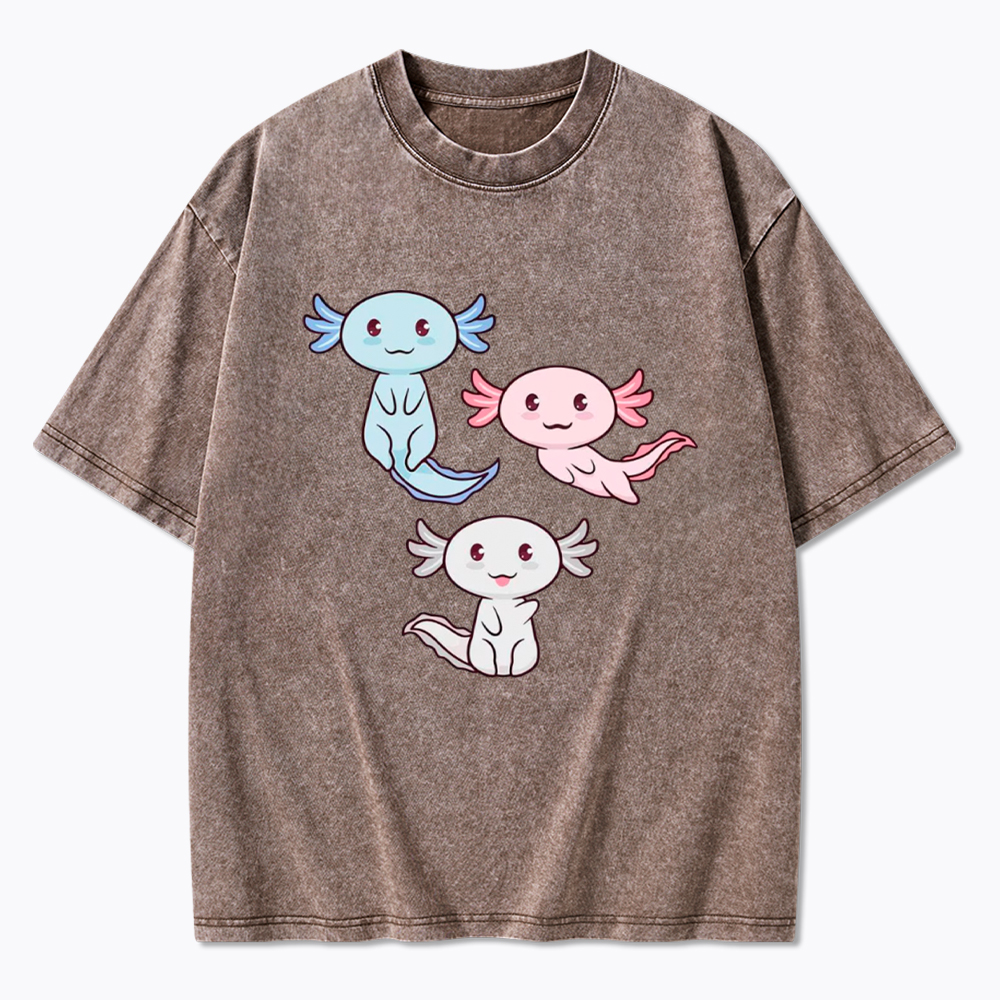 Axolotl Trans Pride Washed T-Shirt