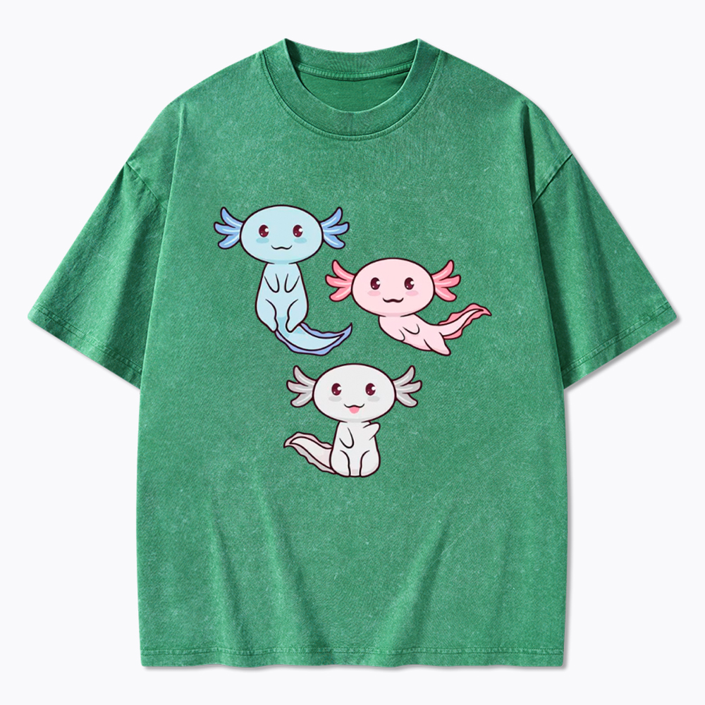 Axolotl Trans Pride Washed T-Shirt