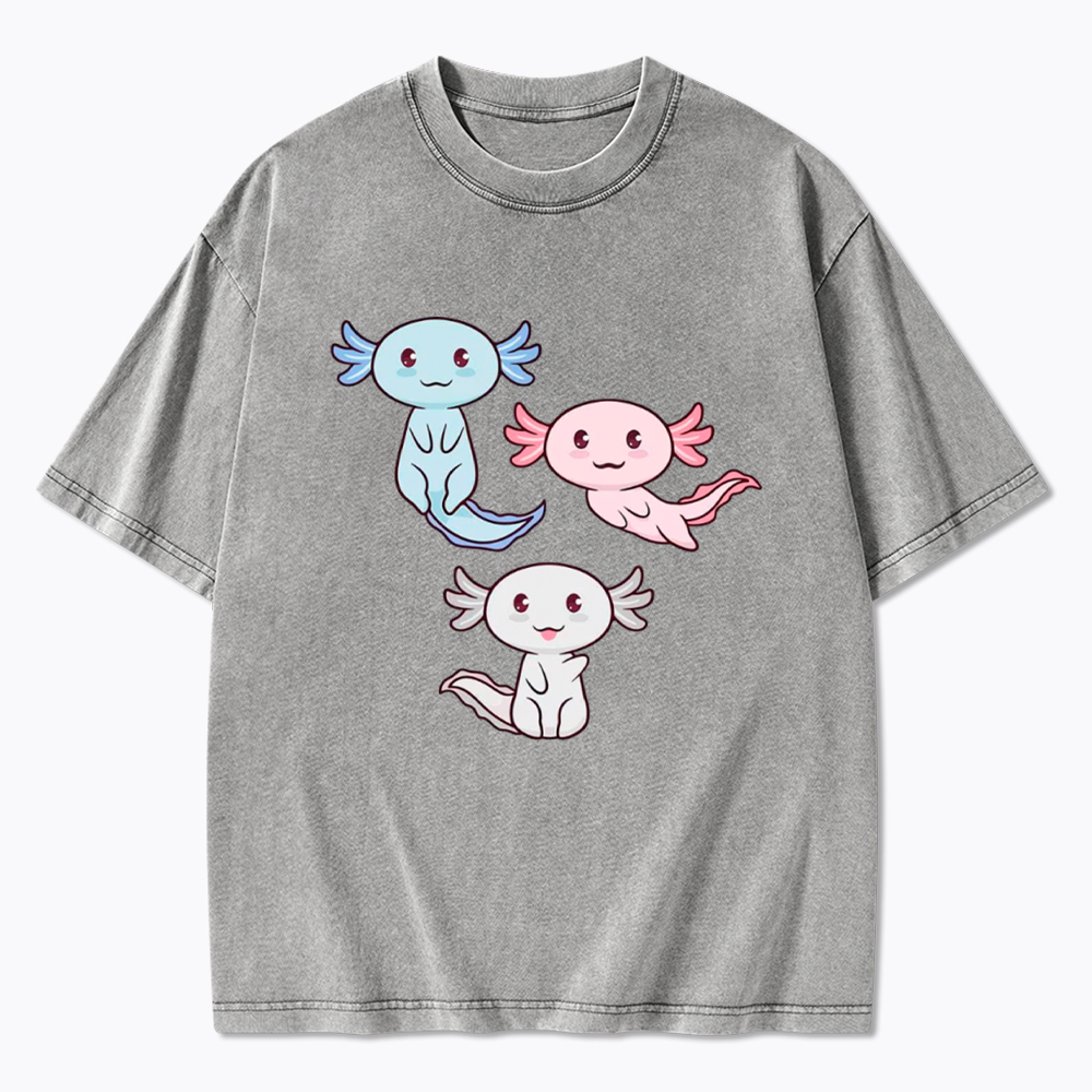 Axolotl Trans Pride Washed T-Shirt