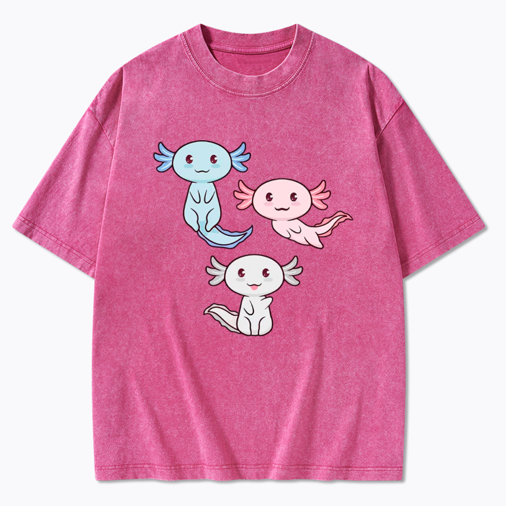 Axolotl Trans Pride Washed T-Shirt