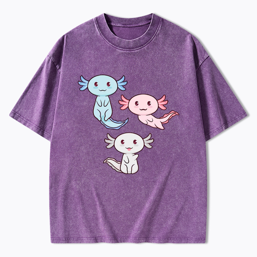 Axolotl Trans Pride Washed T-Shirt